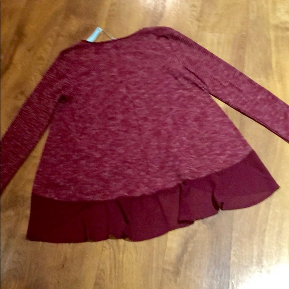 ❌SOLD ❌MARLED TOP CHIFFON HEM ❌SOLD❌ - Picture 5 of 8